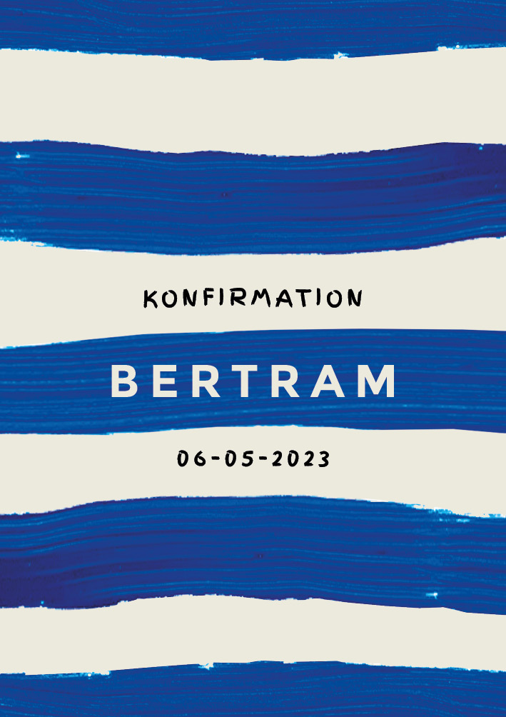 Invitationer - Bertram Konfirmation